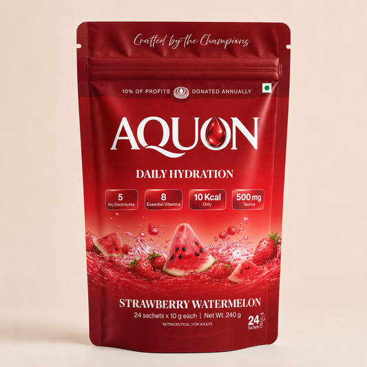 AQUON Strawberry Watermelon daily hydration sachets